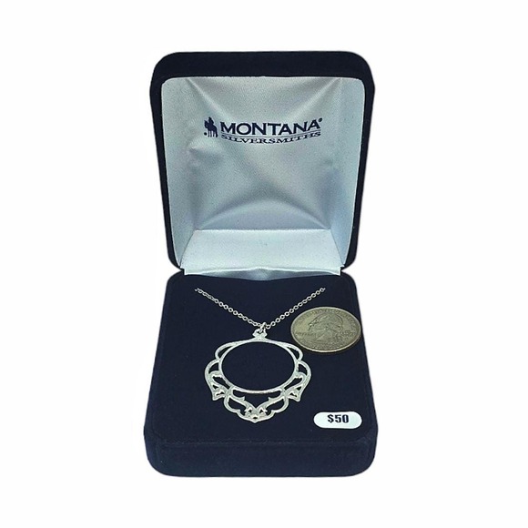 Montana Silversmiths Fine Silver Wide Open Spaces Necklace Retaill $50 ~ NEW‎ - Picture 4 of 9